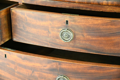 Antique Mahogany Bow Front Chest of Drawers