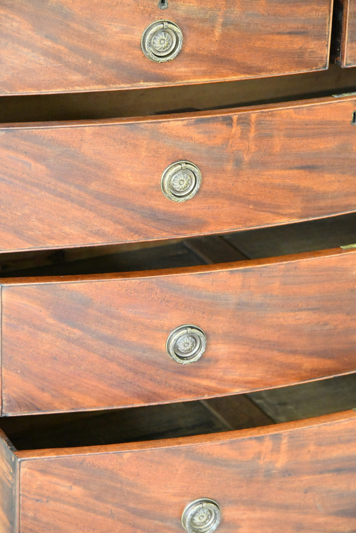 Antique Mahogany Bow Front Chest of Drawers