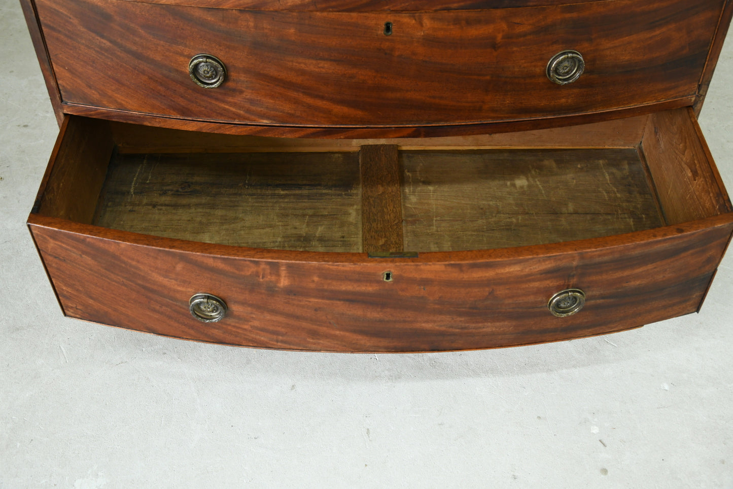 Antique Mahogany Bow Front Chest of Drawers