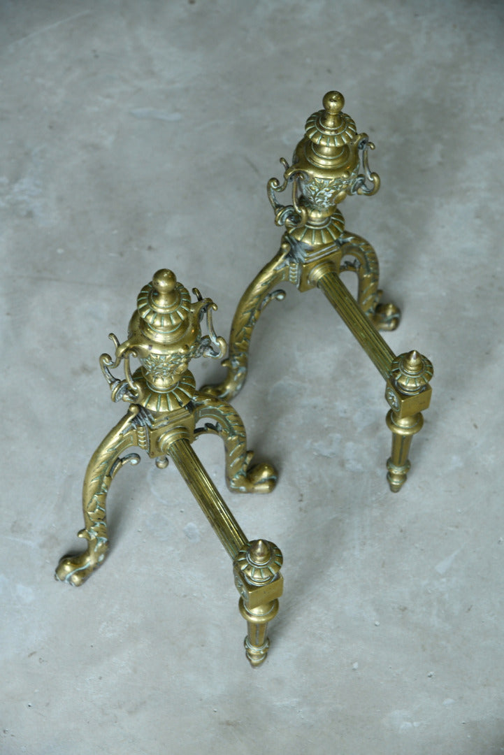 Pair Brass Fire Dogs