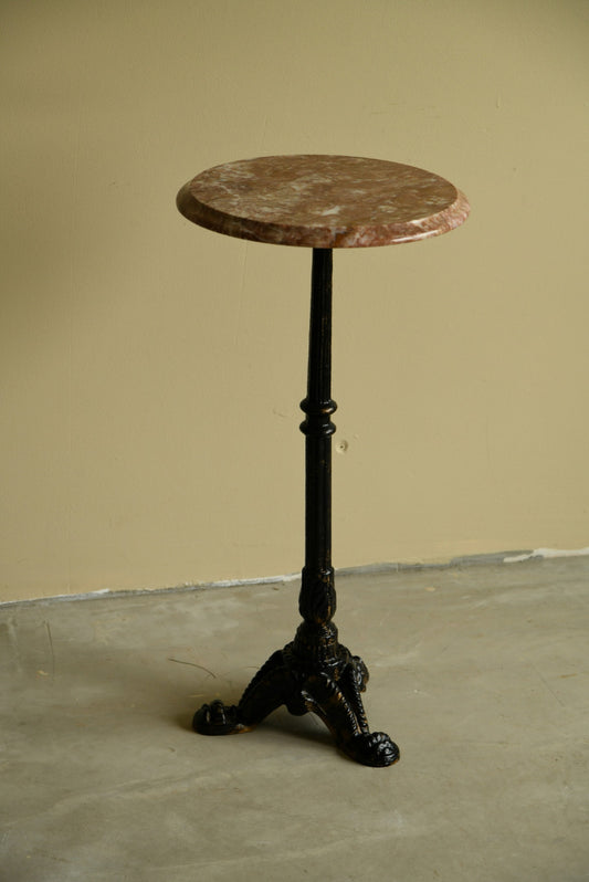 Small Marble & Cast Iron Table