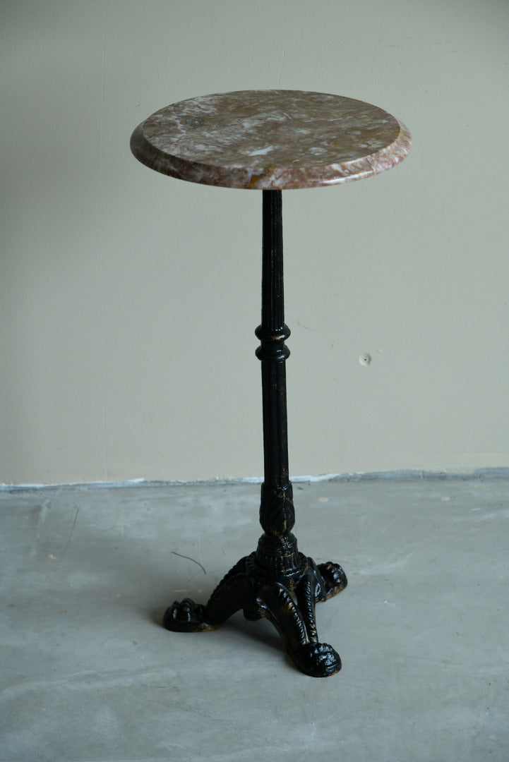 Small Marble & Cast Iron Table