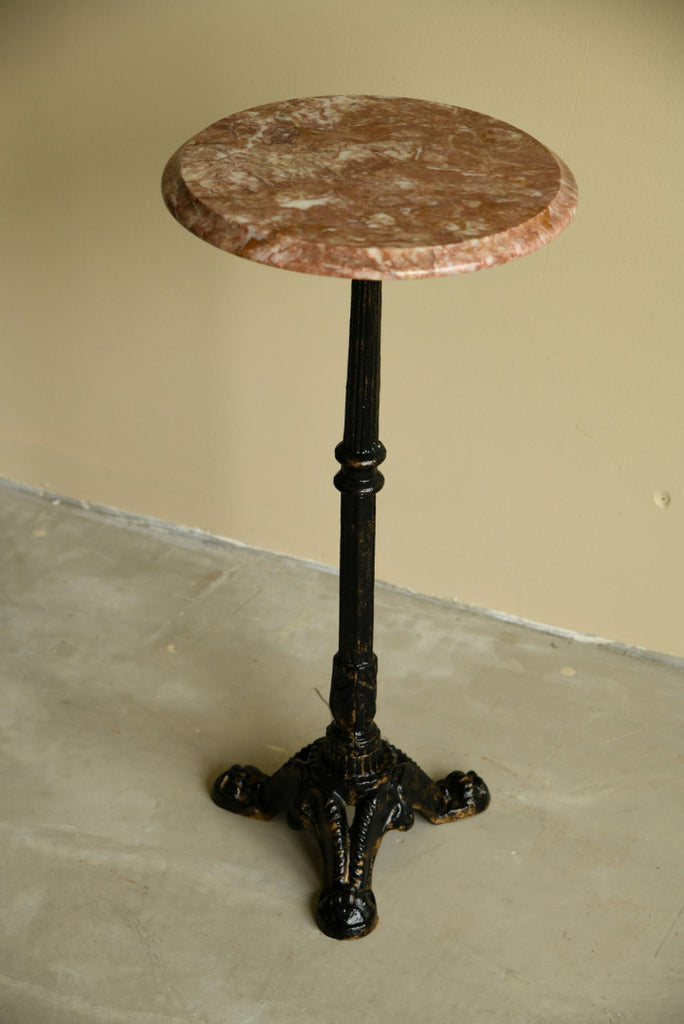 Small Marble & Cast Iron Table