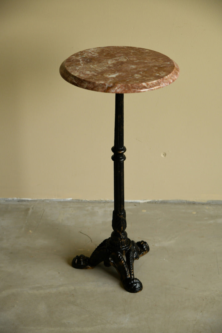 Small Marble & Cast Iron Table