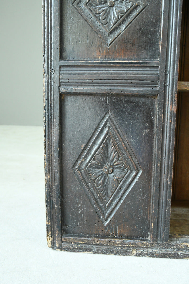 Small Carved Oak Cupboard