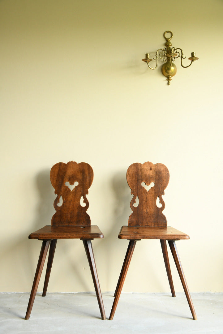 Pair European Kitchen Chairs