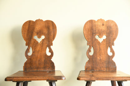 Pair European Kitchen Chairs