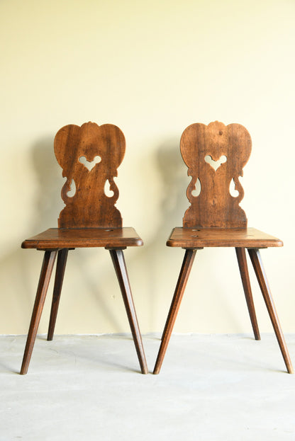 Pair European Kitchen Chairs