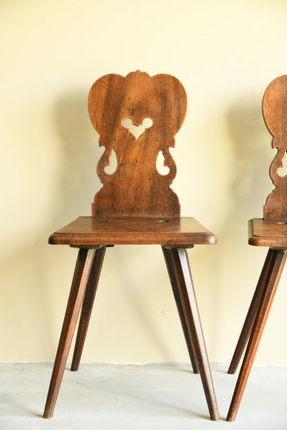 Pair European Kitchen Chairs