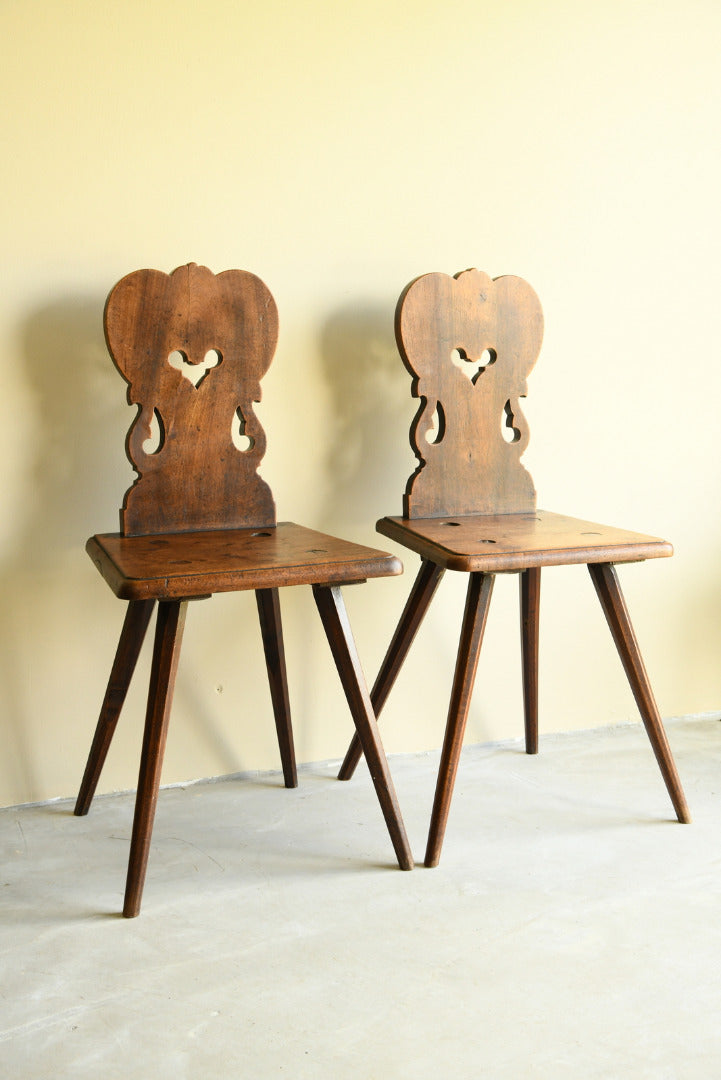 Pair European Kitchen Chairs