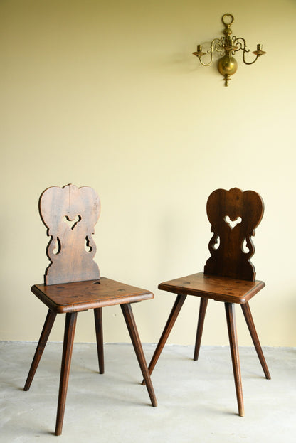 Pair European Kitchen Chairs