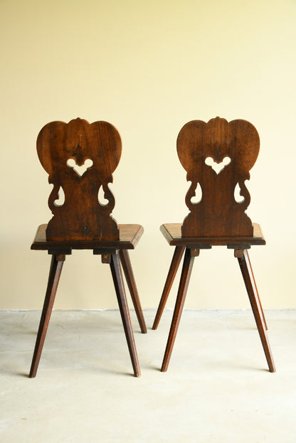 Pair European Kitchen Chairs