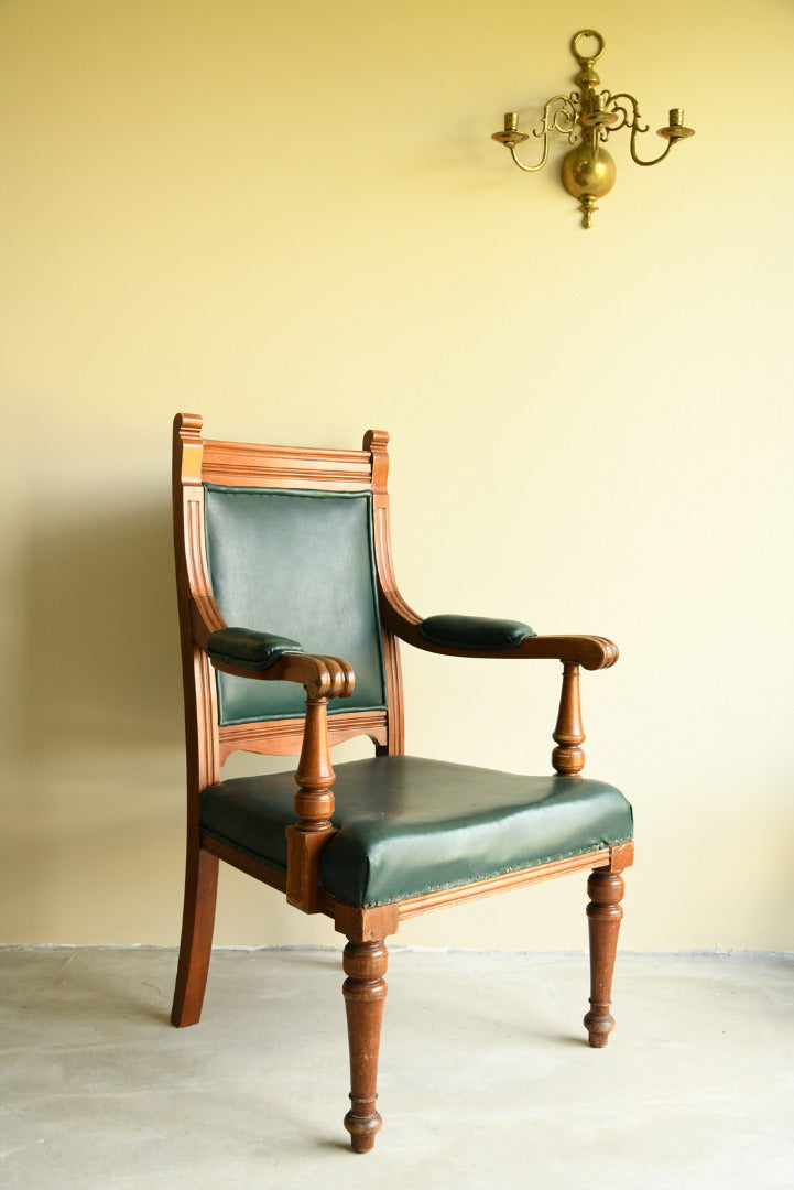 Antique Early 20th Century Edwardian Desk Office Side Hall Chair