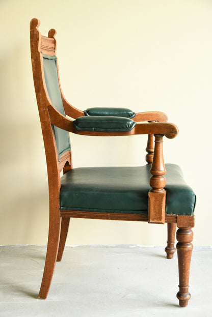 Antique Early 20th Century Edwardian Desk Office Side Hall Chair