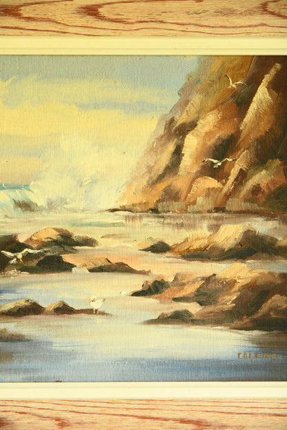 Seascape Oil On Board Painting