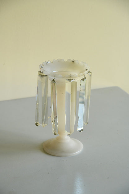 Single White Glass Lustre