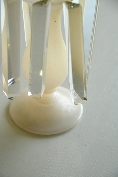 Single White Glass Lustre