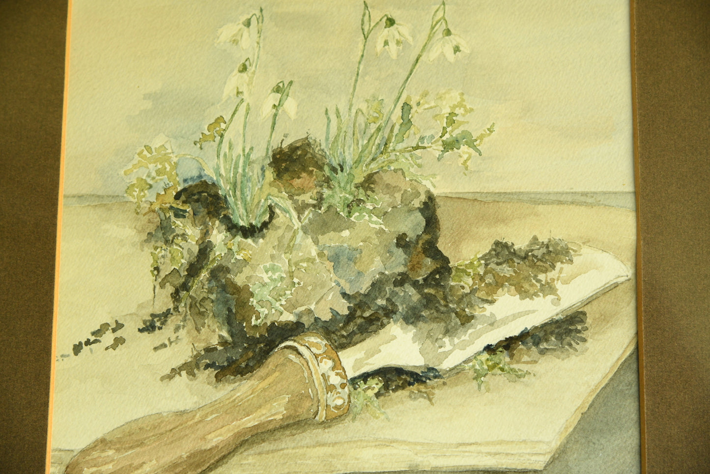 Snowdrops Still Life Watercolour