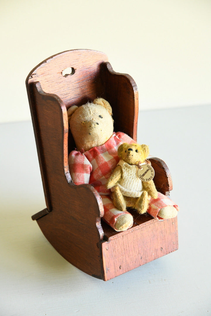 Vintage Teddies & Chair