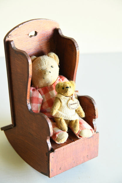 Vintage Teddies & Chair