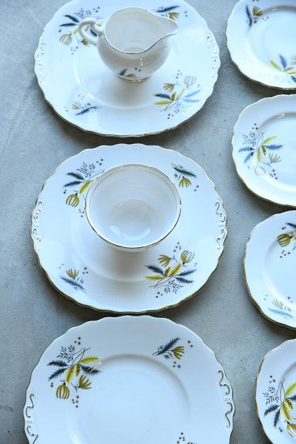 Vintage Colclough China Cups Saucers Plates Tea Set 12 Setting