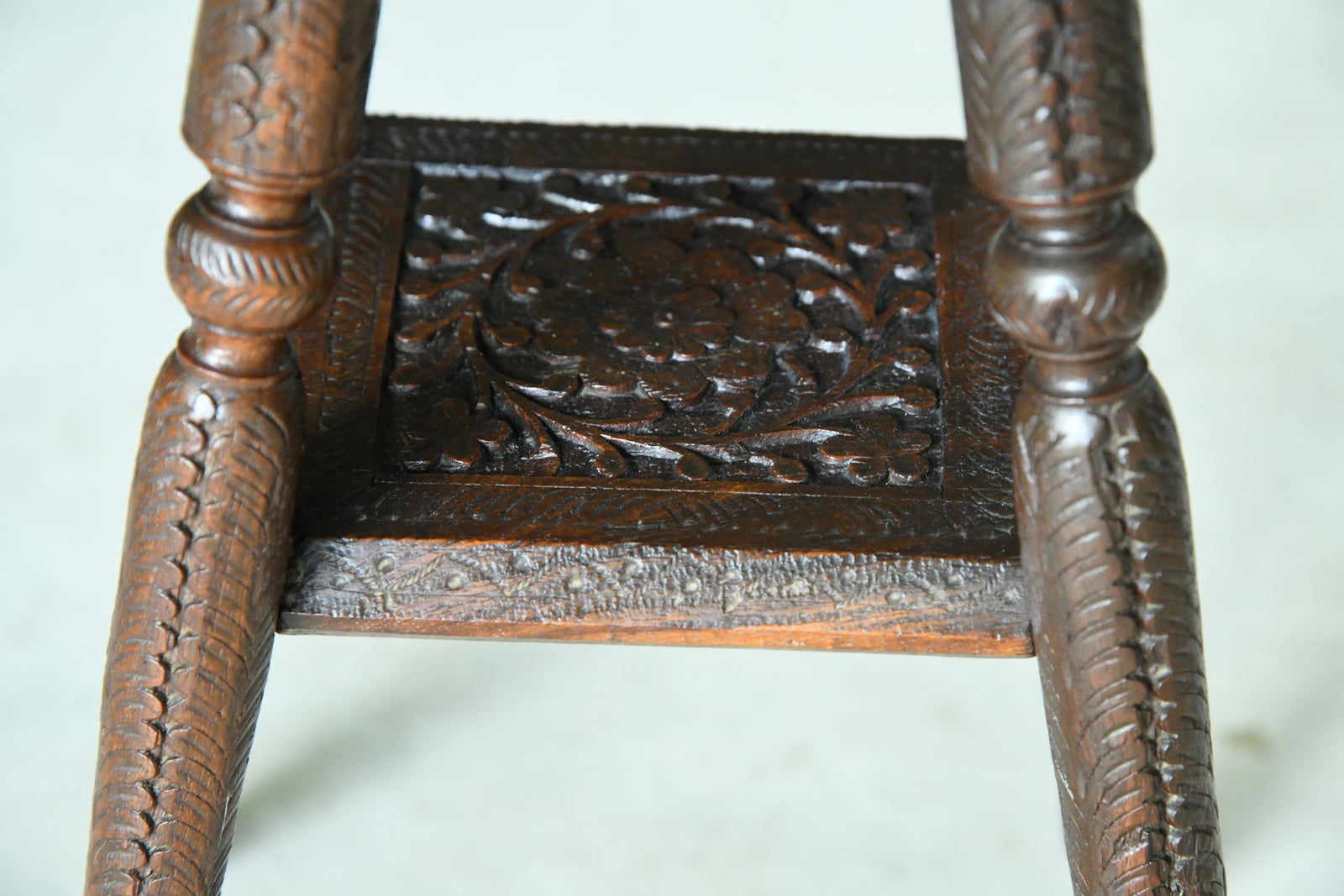 Small Eastern Carved Side Table