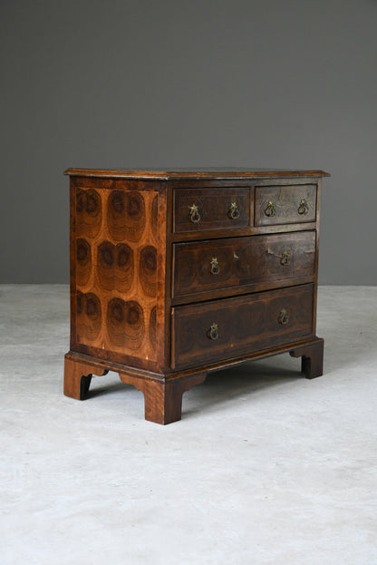 Walnut Oyster Chest of Drawers