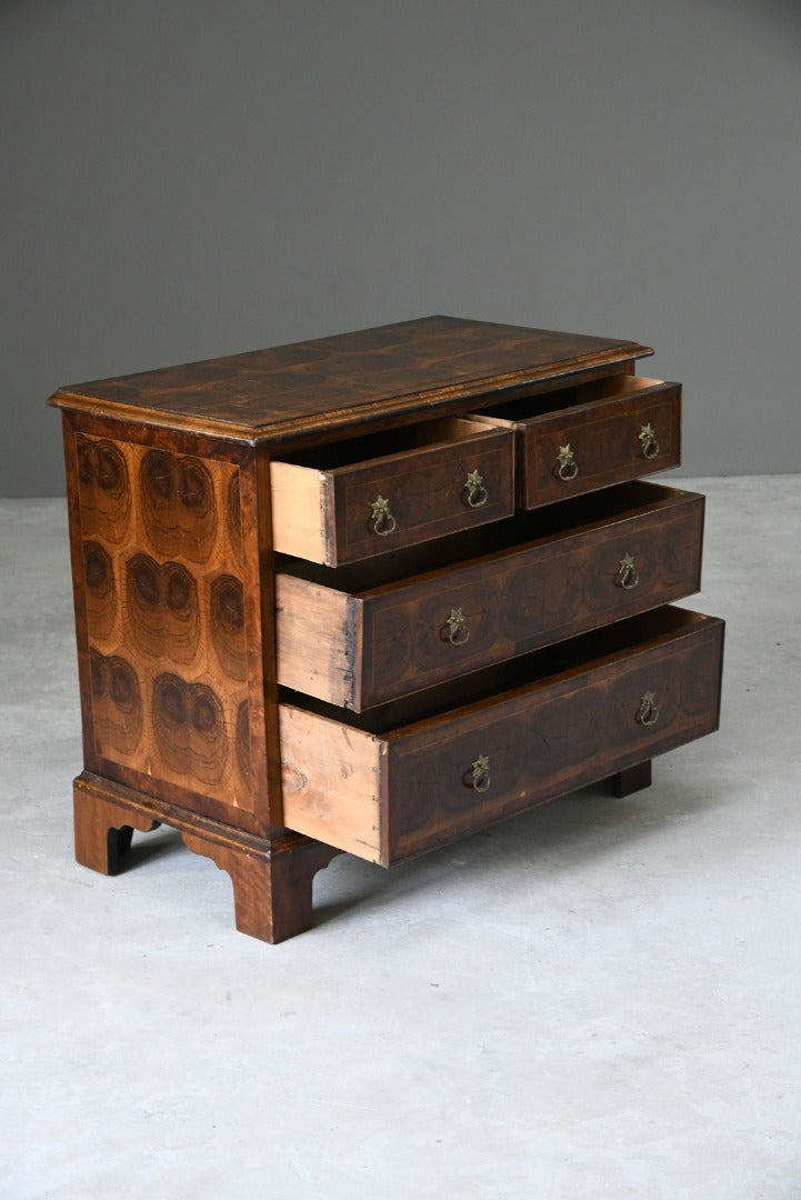 Walnut Oyster Chest of Drawers