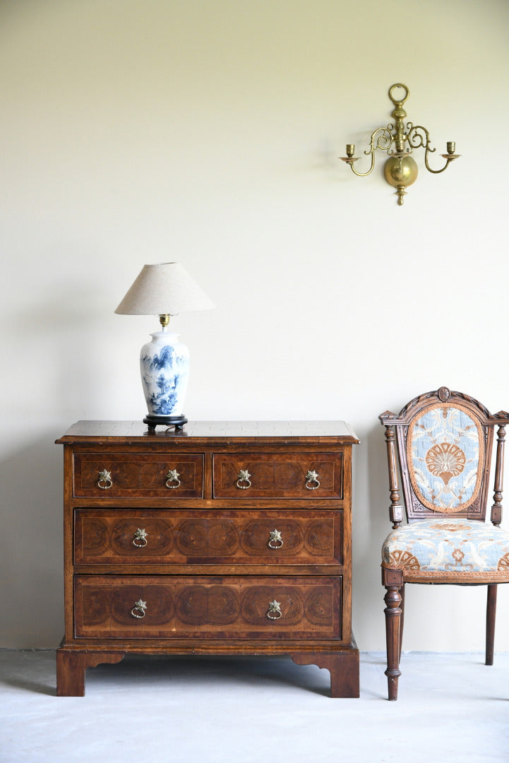 Walnut Oyster Chest of Drawers