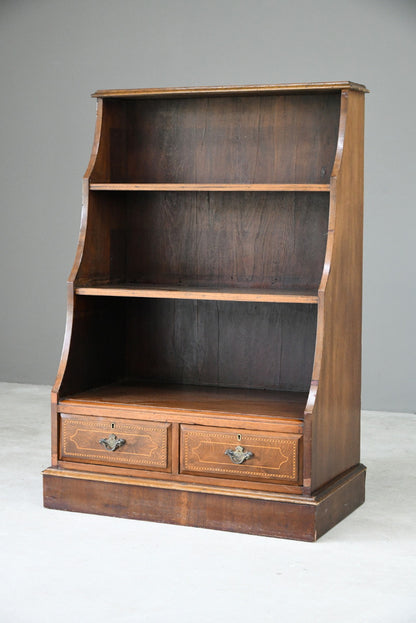 Mahogany Waterfall Freestanding Bookcase