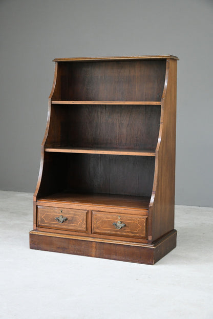 Mahogany Waterfall Freestanding Bookcase