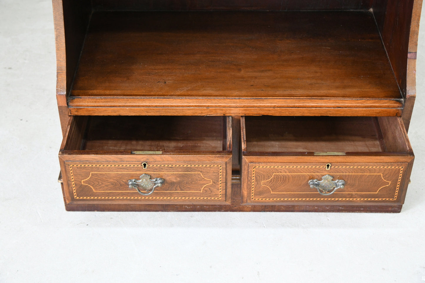 Mahogany Waterfall Freestanding Bookcase