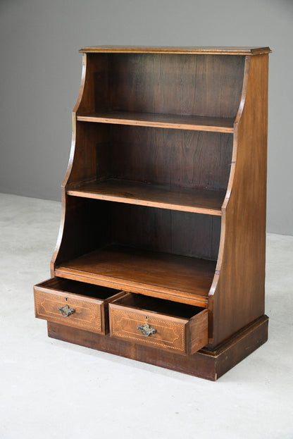 Mahogany Waterfall Freestanding Bookcase