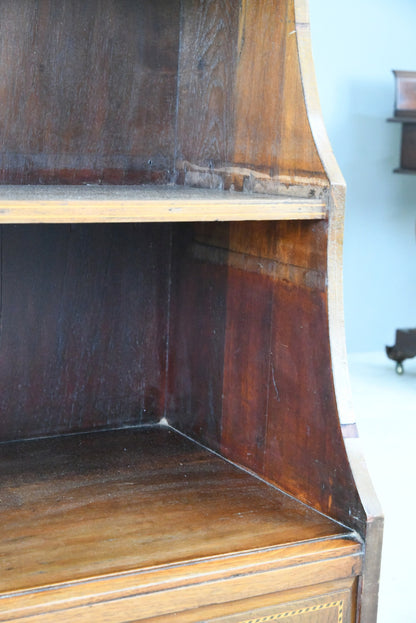 Mahogany Waterfall Freestanding Bookcase