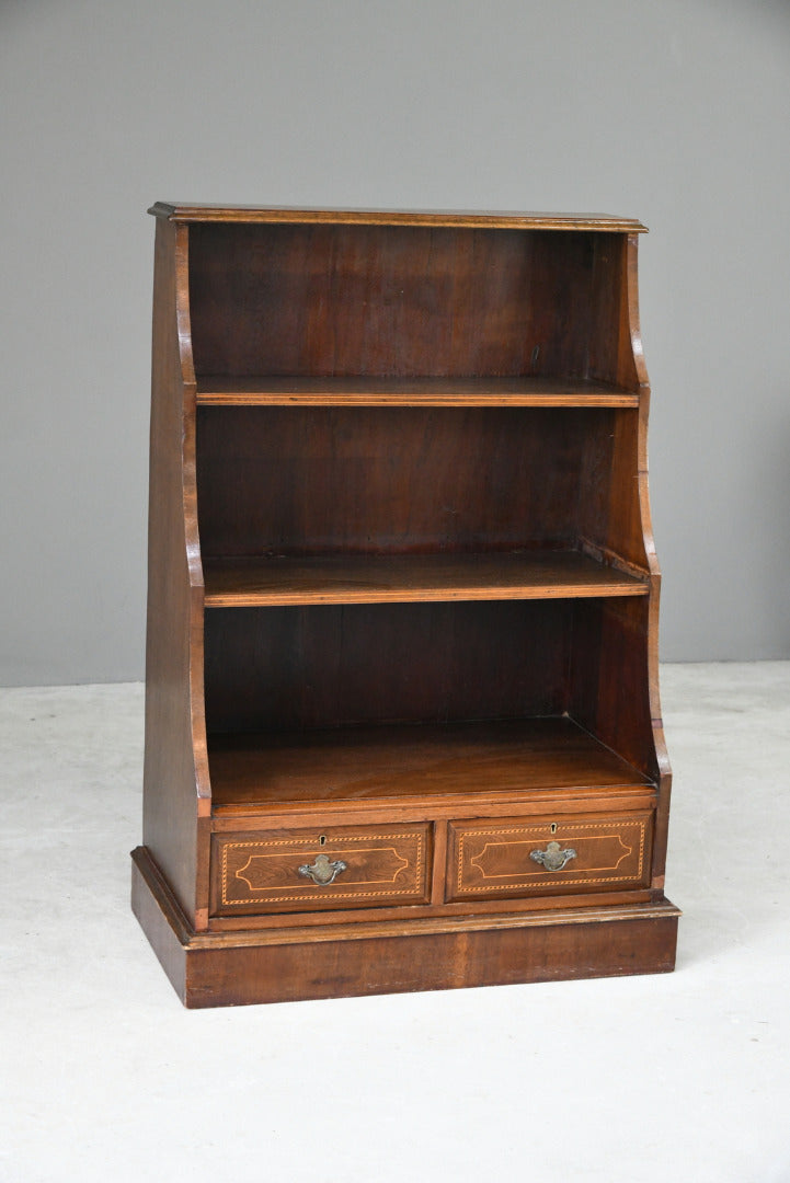 Mahogany Waterfall Freestanding Bookcase