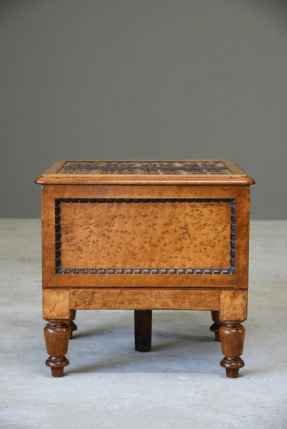 Victorian Birds Eye Maple Step Commode