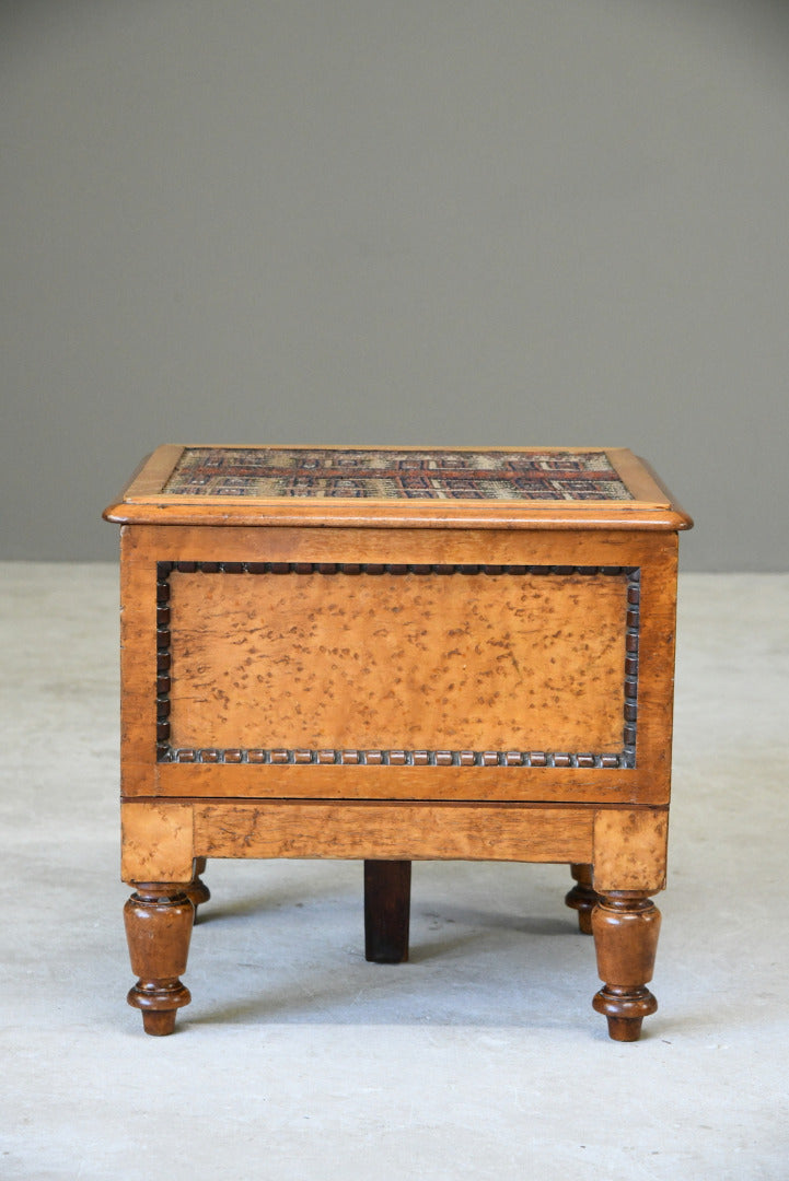 Victorian Birds Eye Maple Step Commode