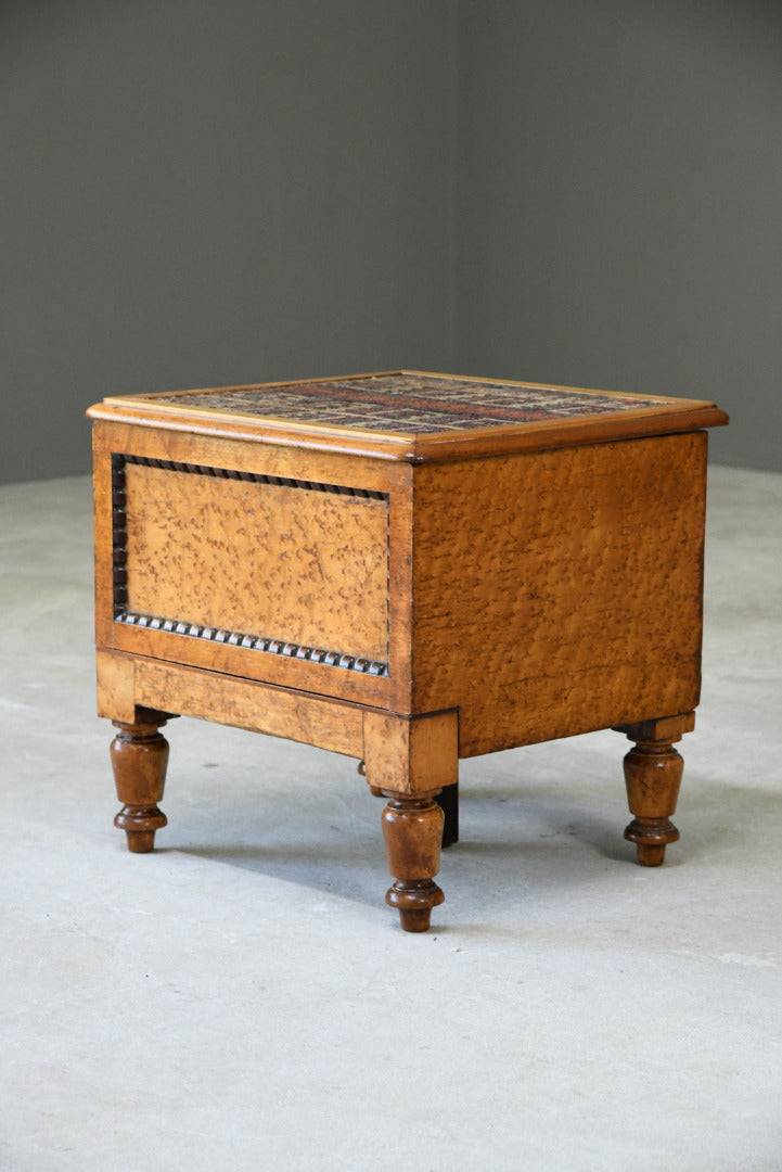 Victorian Birds Eye Maple Step Commode