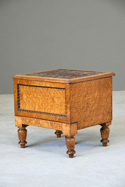 Victorian Birds Eye Maple Step Commode