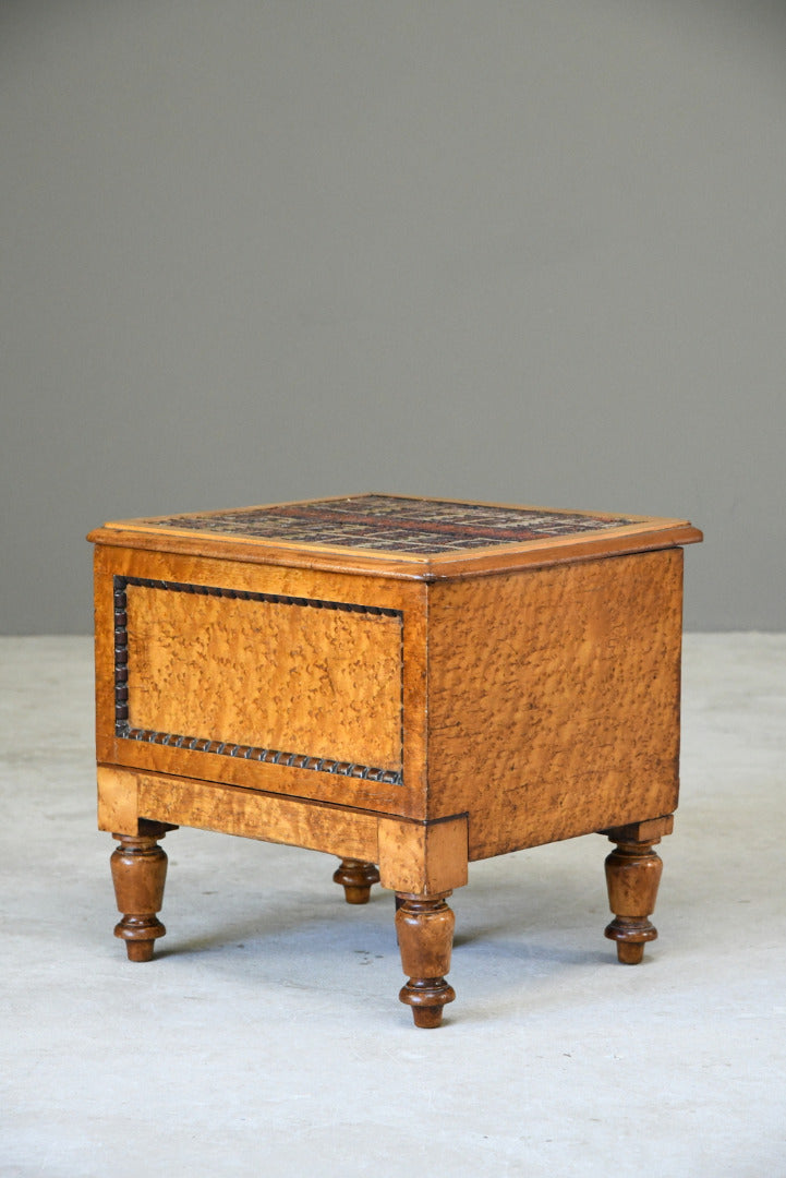 Victorian Birds Eye Maple Step Commode