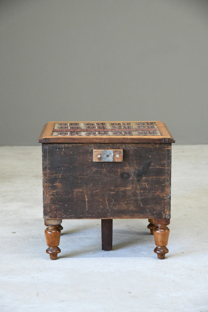 Victorian Birds Eye Maple Step Commode