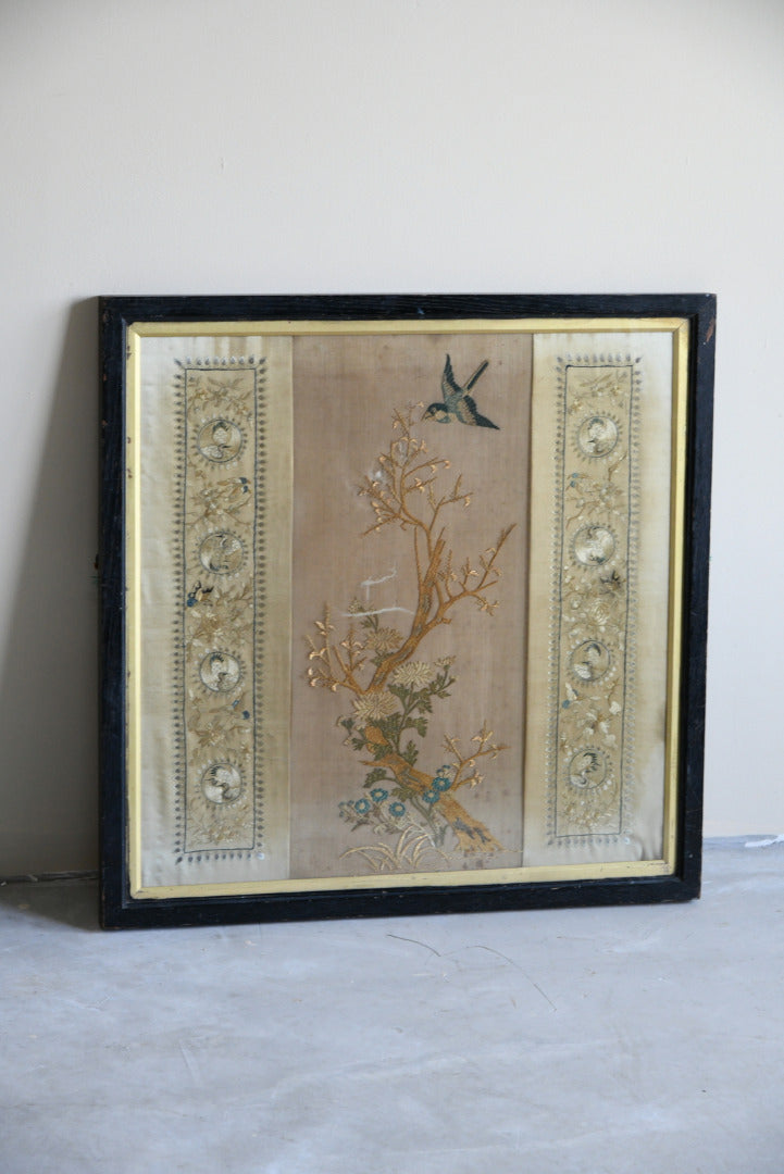 Decorative Chinese Silk Embroidered Panel