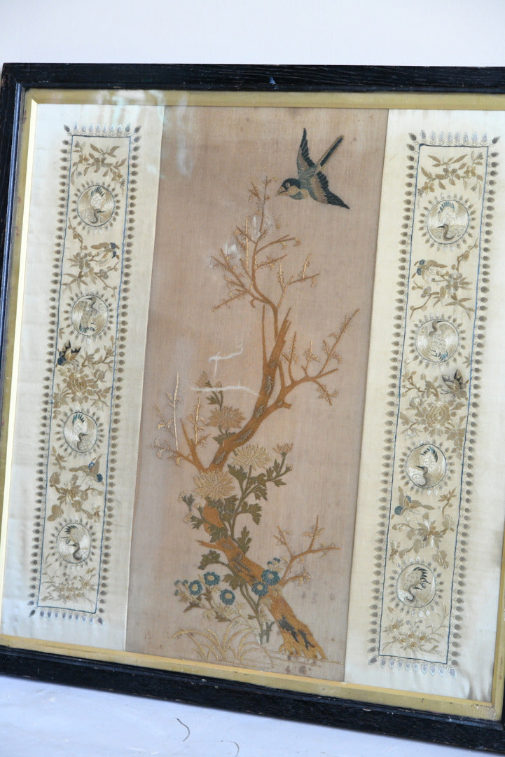 Decorative Chinese Silk Embroidered Panel