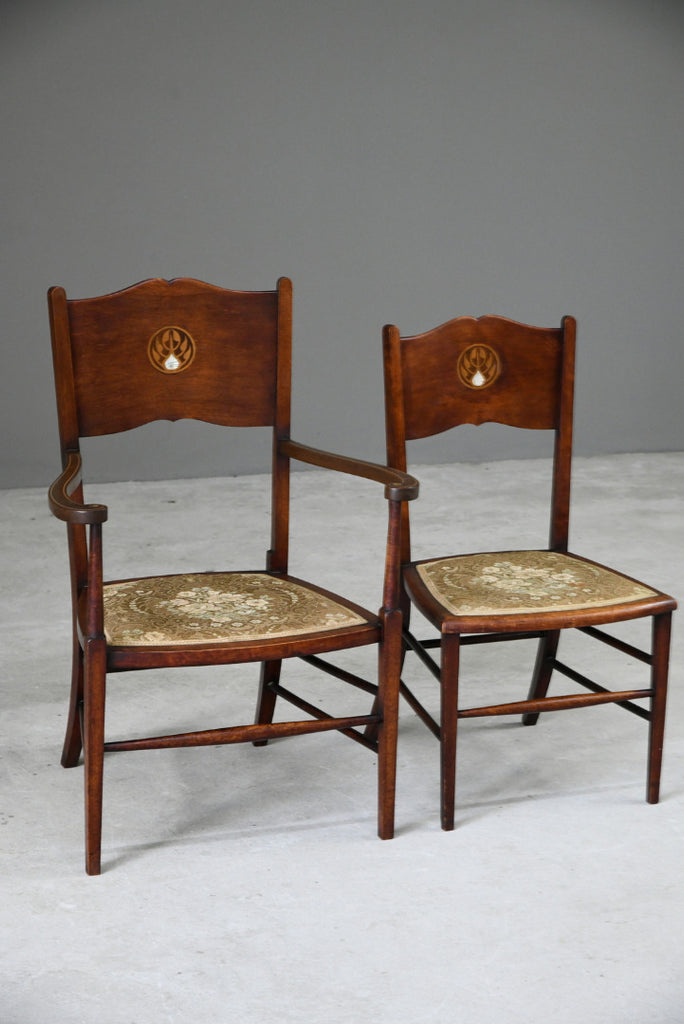 Pair Art Nouveau Occasional Chairs