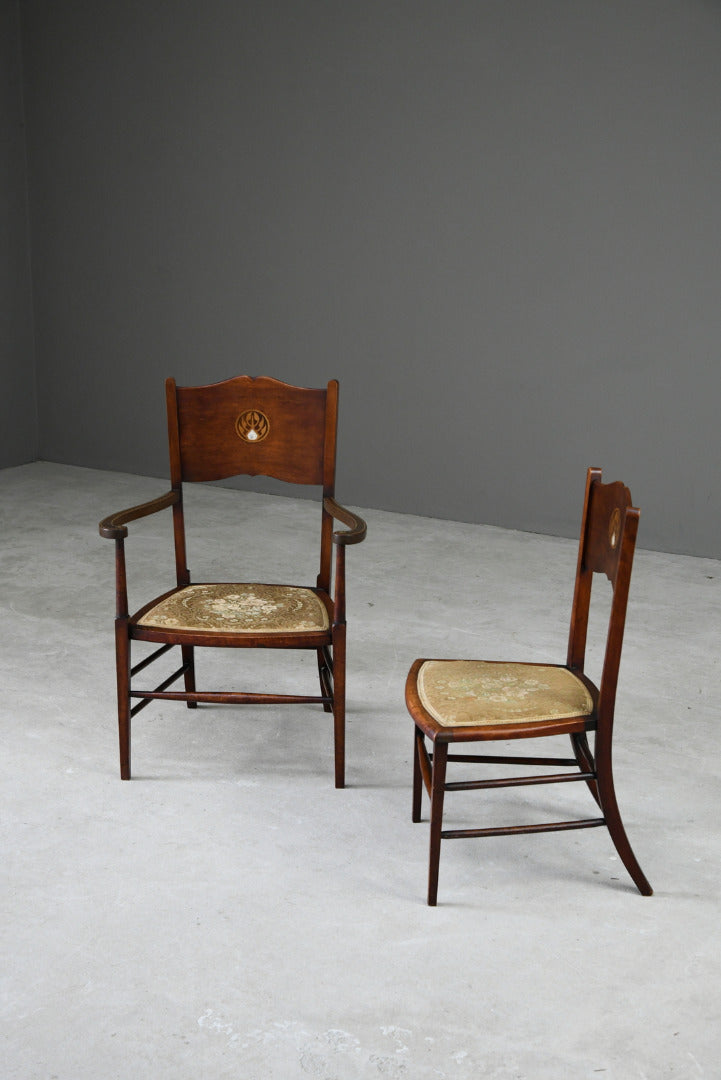 Pair Art Nouveau Occasional Chairs