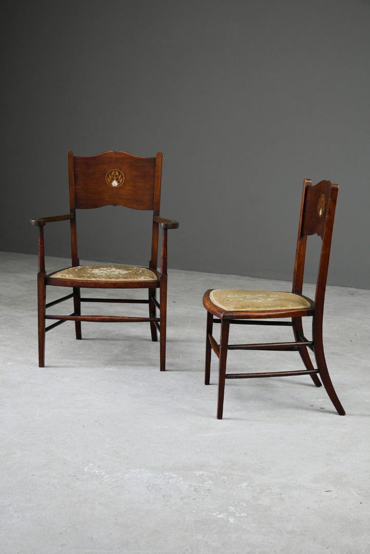 Pair Art Nouveau Occasional Chairs