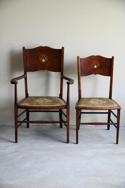 Pair Art Nouveau Occasional Chairs