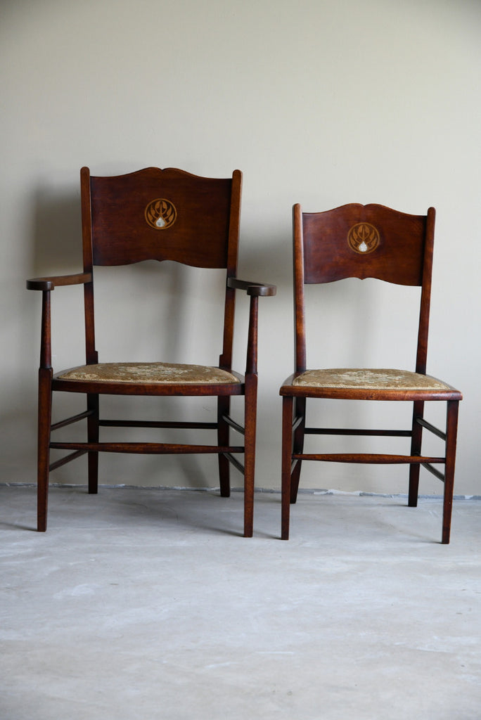 Pair Art Nouveau Occasional Chairs