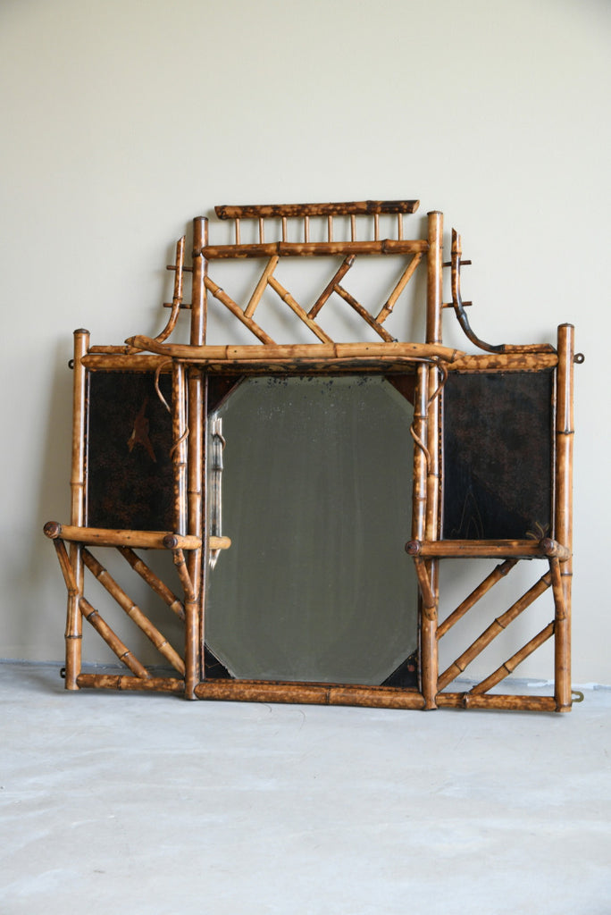 Antique Victorian Bamboo Mirror
