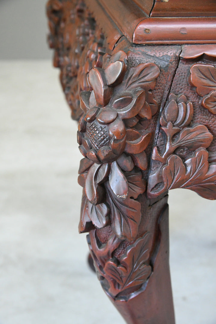 Oriental Carved Occasional Table